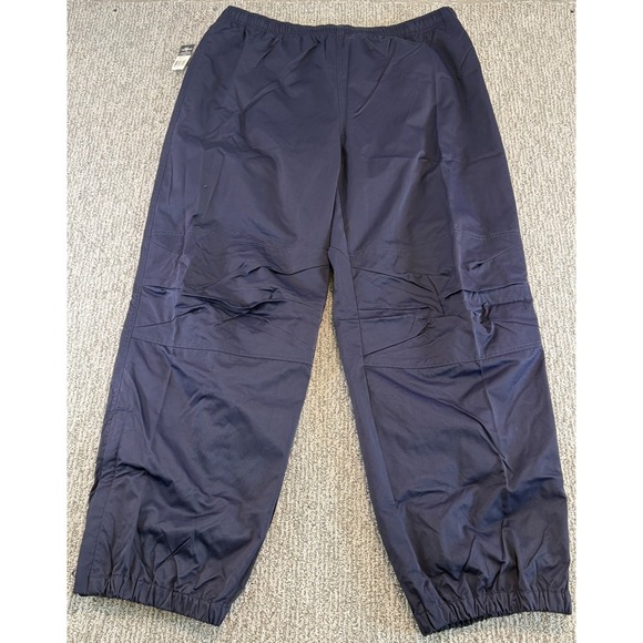 NWT Vintage Polo Sport Ralph Lauren Nylon Blue Wind Track Pants XL Double Knee